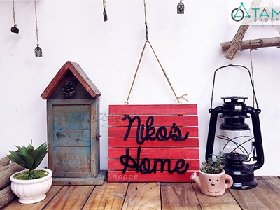 Bảng gỗ treo cửa Handmade Niko's Home