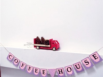 Dây treo chữ COFFEE HOUSE theo yêu cầu