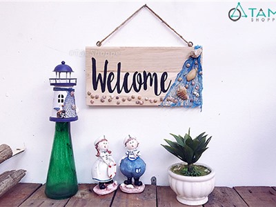 Bảng welcome phong cách biển theo yêu cầu