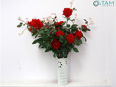 Cành hoa hồng nhung Vintage No.17