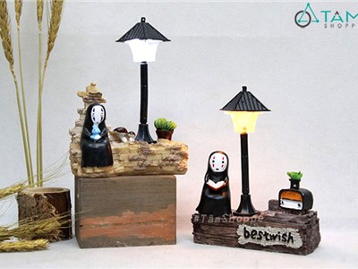 Tượng vô diện tiểu cảnh trụ đèn công viên (có đèn Led) TBB-VD-02