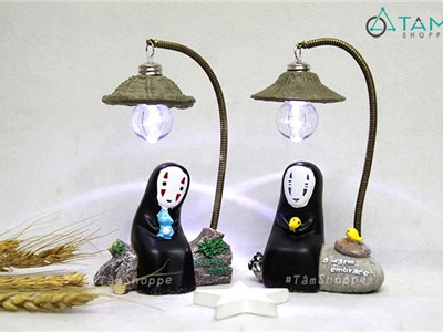 Tượng vô diện tiểu cảnh đèn phố hình nón (có đèn Led) TBB-VD-01