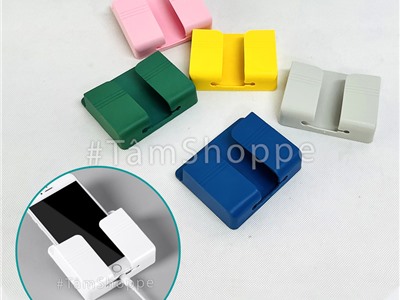 Giá để sạc điện thoại dán tường chữ nhật nhựa 5 màu GDDT-01