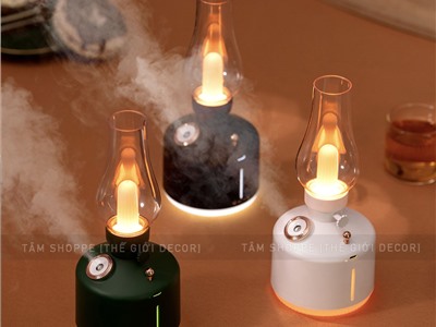 Máy phun sương tạo ẩm đèn dầu [Cáp USB - Tặng thêm đầu lọc] MAYTAOAM-01