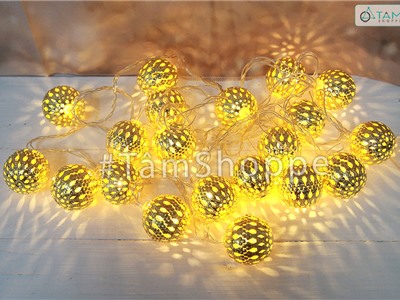 Dây đèn led trang trí trái châu ánh kim DDL-21