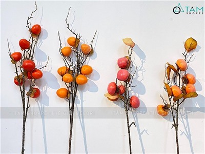 Cành trái hồng cao cấp như thật 5-8 trái F-CTR.G-01