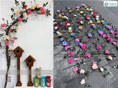 Dây hồng leo giả cổ điển kiểu Pháp [Nhiều màu - Dài 170cm] DAYHOA-01