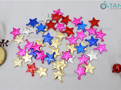 Set 50 ngôi sao nhí ánh kim bằng nhựa nhiều màu ĐK2.5cm X-SAO-06