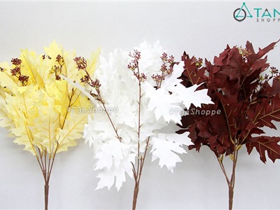 Cành lá giả gỗ sồi đơn sắc D47cm F-CHG-105