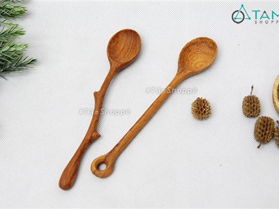 Muỗng gỗ cán dài trang trí W-MG-24