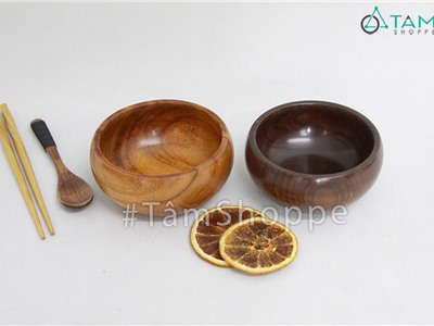 Chén gỗ phong cách Nhật Bản đế bằng CHEN-02