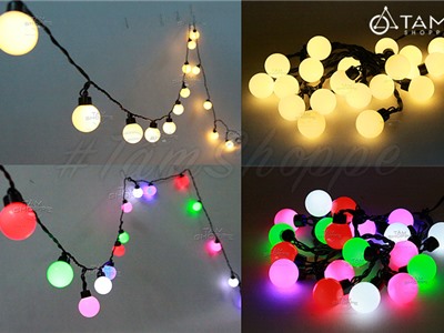 Dây đèn Led trái chanh tròn đục 4m 20 bóng Số 10