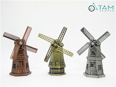 Mô hình cối xay gió bằng sắt Vintage số 18