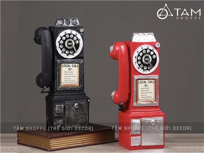 Mô hình điện thoại quay số gắn tường cổ điển MHVT-Đ.TH-05