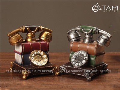 Mô hình điện thoại quay số giả cổ cuốn sách MHVT-Đ.TH-04