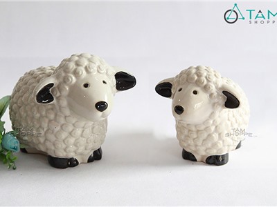 Tượng con cừu gốm béo ú TCV-CUU-01