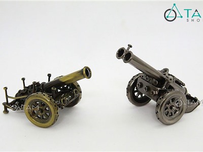 Mô hình xe súng đại bác 1 nòng bằng sắt Vintage số 20