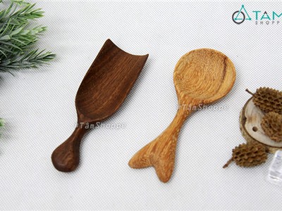 Muỗng gỗ trang trí cán ngắn W-MG-26