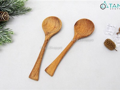 Muỗng gỗ thìa tròn đơn giản W-MG-27