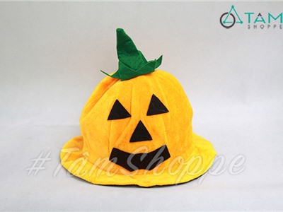 Nón Halloween trái bí ngô có cuốn HLW-N-03