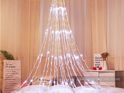 Đèn rèm Led hiệu ứng thác nước chảy trắng 3mx3m L-R-THACB