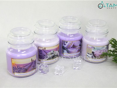 Hũ nến thơm thiên nhiên hương hoa lavender NT-04