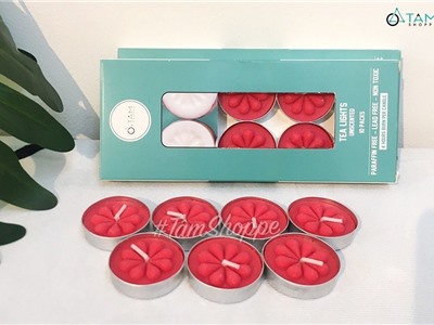 Nến tealight đỏ 2 tiếng vỉ 10 viên
