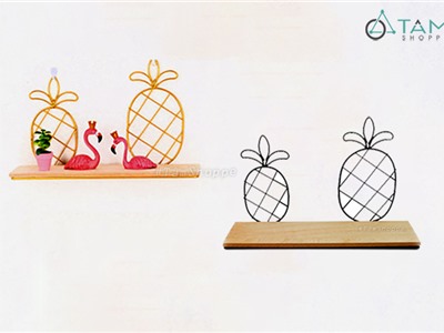 Kệ sắt treo tường trang trí 2 trái thơm FE-KSTT-01