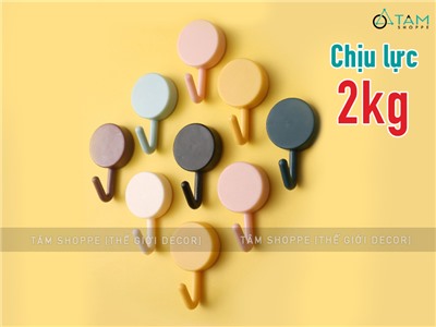 Set 03 móc dán tường Hàn Quốc chịu lực 2kg GDMT-MOC-01