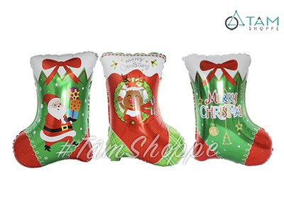 Bong bóng kiếng hình chiếc vớ Noel 50cm BBK-NOEL-10