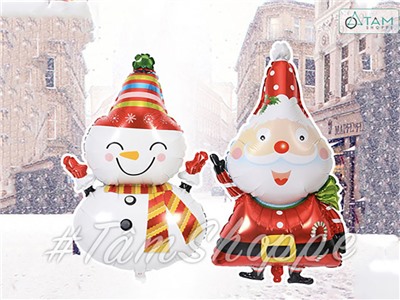 Bong bóng kiếng Noel 2 kiểu vẫy tay vui vẻ 65-80cm BBK-NOEL-07