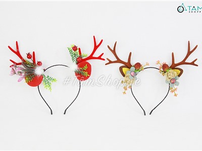  Cài tóc Noel sừng tuần lộc thần rừng HT-CAI-X-08