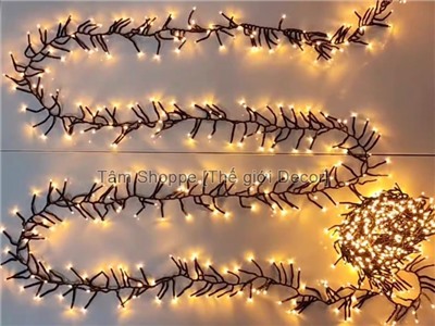 Dây đèn Led Âu Mỹ pháo tiểu 10m 1000Led [Dây xanh - Chuẩn loại 01] DAYDEN-01