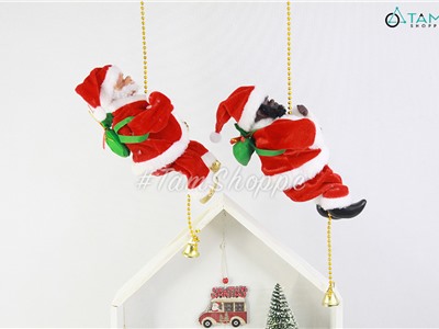 Ông già Noel điện tử đu dây lên xuống có nhạc OGN-DT-03