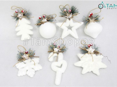 Phụ kiện treo cây thông xốp trắng X-PKTCT-66