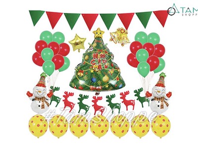 Set trang trí Noel cây thông xanh đàn tuần lộc SNE-GSTS005