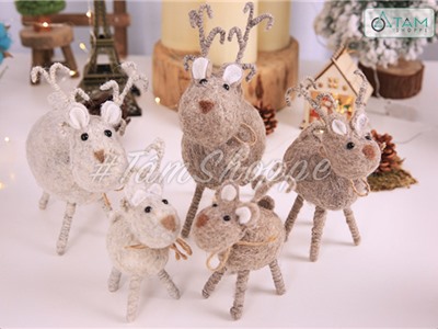 Tuần lộc nỉ trang trí béo ú dễ thương X-TLDB-06