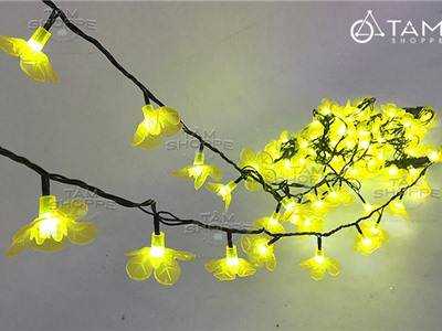Dây đèn Led Hoa mai vàng trang trí Tết