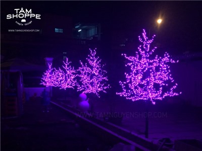 Cây hoa đèn Led anh đào cao 2,5 m, 1200 Led QTH