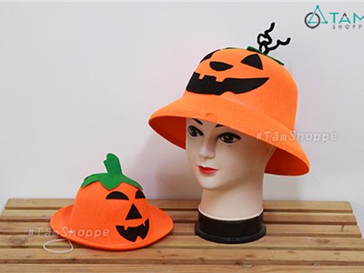 Nón bí ngô Halloween dễ thương có vành HLW-N-01