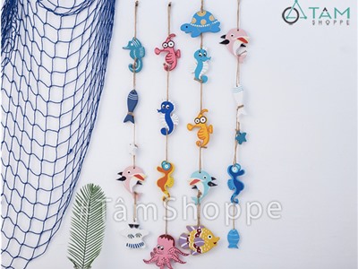 Con vật bằng gỗ treo tường phong cách biển CVG-01
