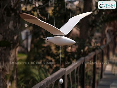 Mô hình chim hải âu gỗ tự vỗ cánh bay [Dễ lắp - hiệu ứng đẹp] TCV-HAIAU-01