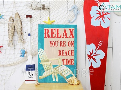 Tranh gỗ treo tường phong cách biển Relax TRG-25