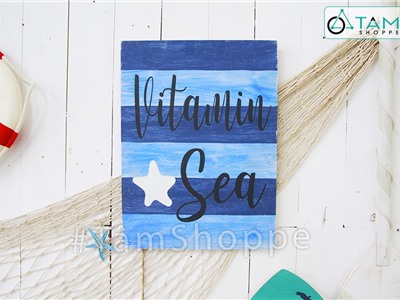 Tranh gỗ treo tường phong cách biển Vitamin Sea TRG-24