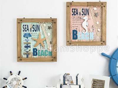 Tranh gỗ treo tường phong cách biển TRG-22
