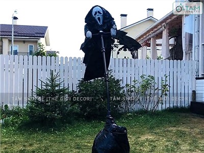 Con ma bù nhìn lái xe The Scream trắng đen 2m HLW-MAQUY-08