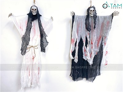 Con ma đơn giản trắng đen quyền lực dài 70cm HLW-MAQUY-12