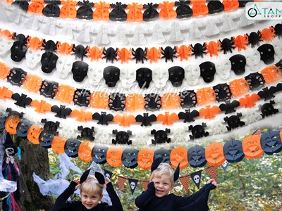  Dây treo Halloween bằng giấy các kiểu dài 3m HLW-DTR-07