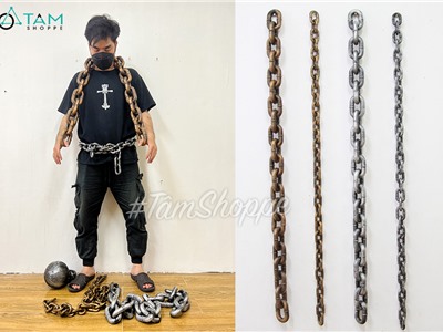 Dây xích nhựa cỡ lớn trang trí giả cổ dài 150cm HLW-DCHOI-02