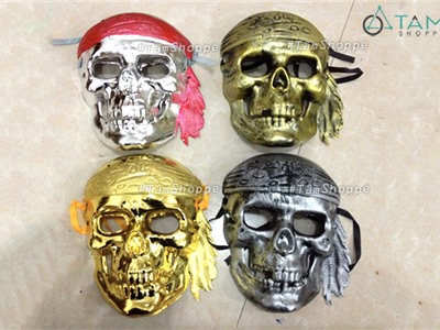 Mặt nạ cướp biển đầu lâu nhựa HLW-MN-25